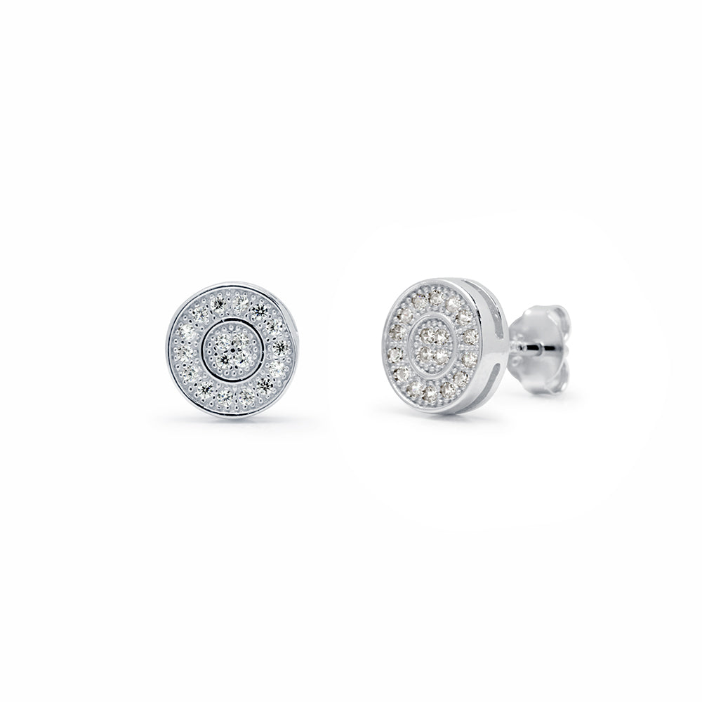 Pendiente Rosetón Clásico Plata