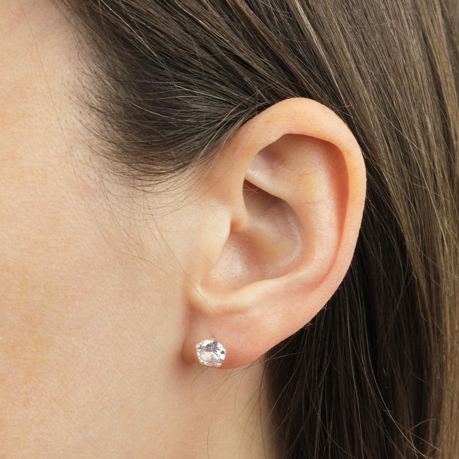 Pendientes Little Plata 6mm