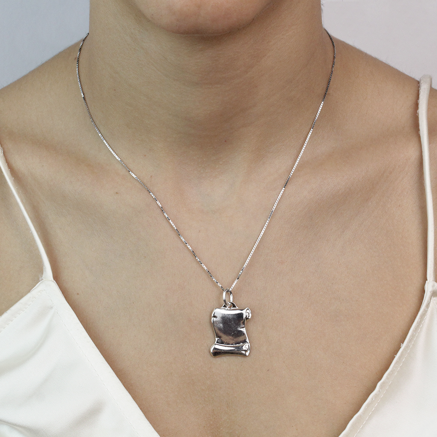 Colgante Pergamino de Plata 925 Personalizado
