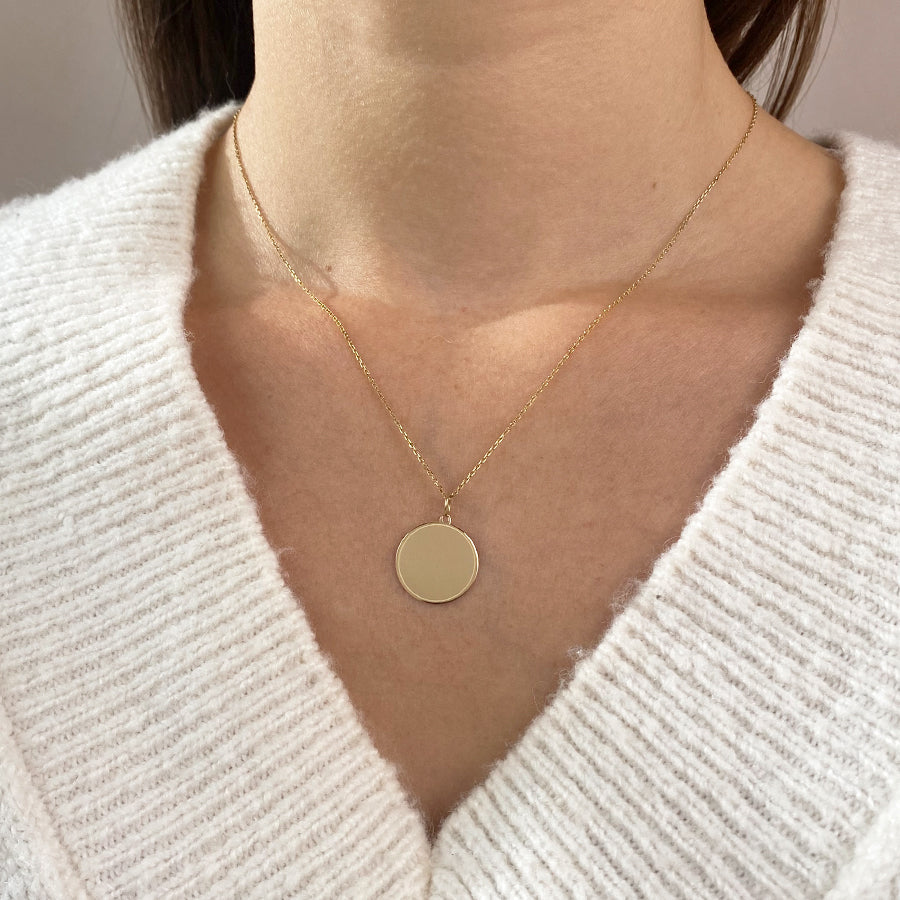 Colgante Bisel de Oro Personalizado