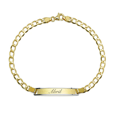 Pulsera No me olvides Barbada Oro Bicolor