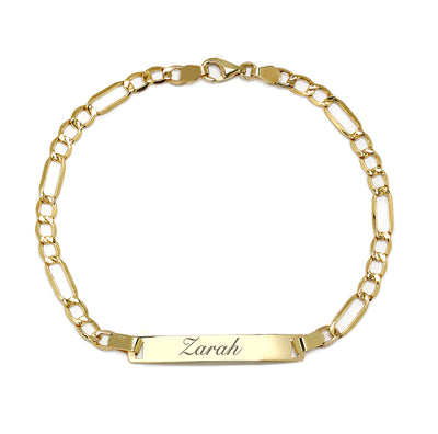 Pulsera No me olvides 3x1 de Oro 18K Personalizada