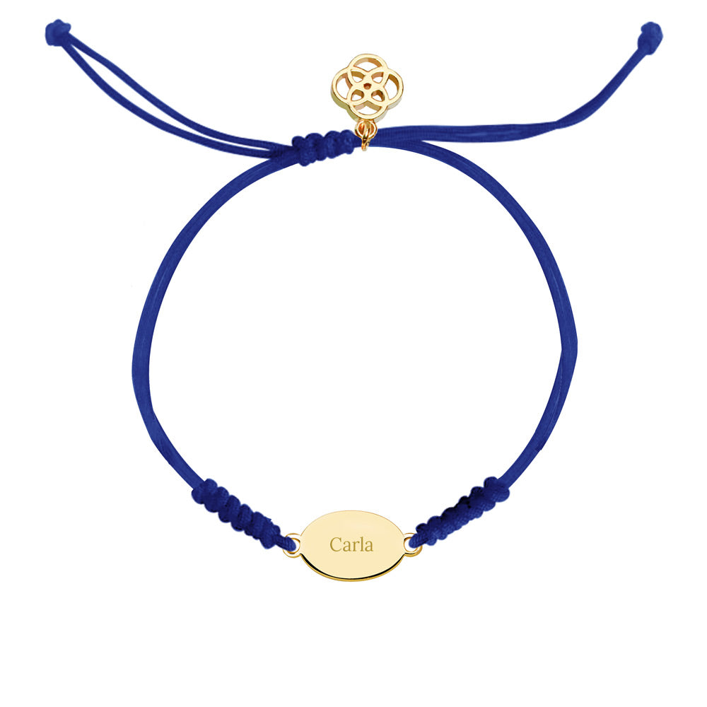 Pulsera Ovalada Macramé de Plata 925 Personalizada