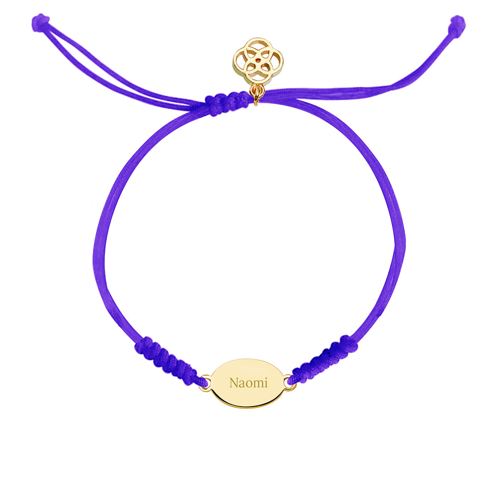 Pulsera Ovalada Macramé de Plata 925 Personalizada