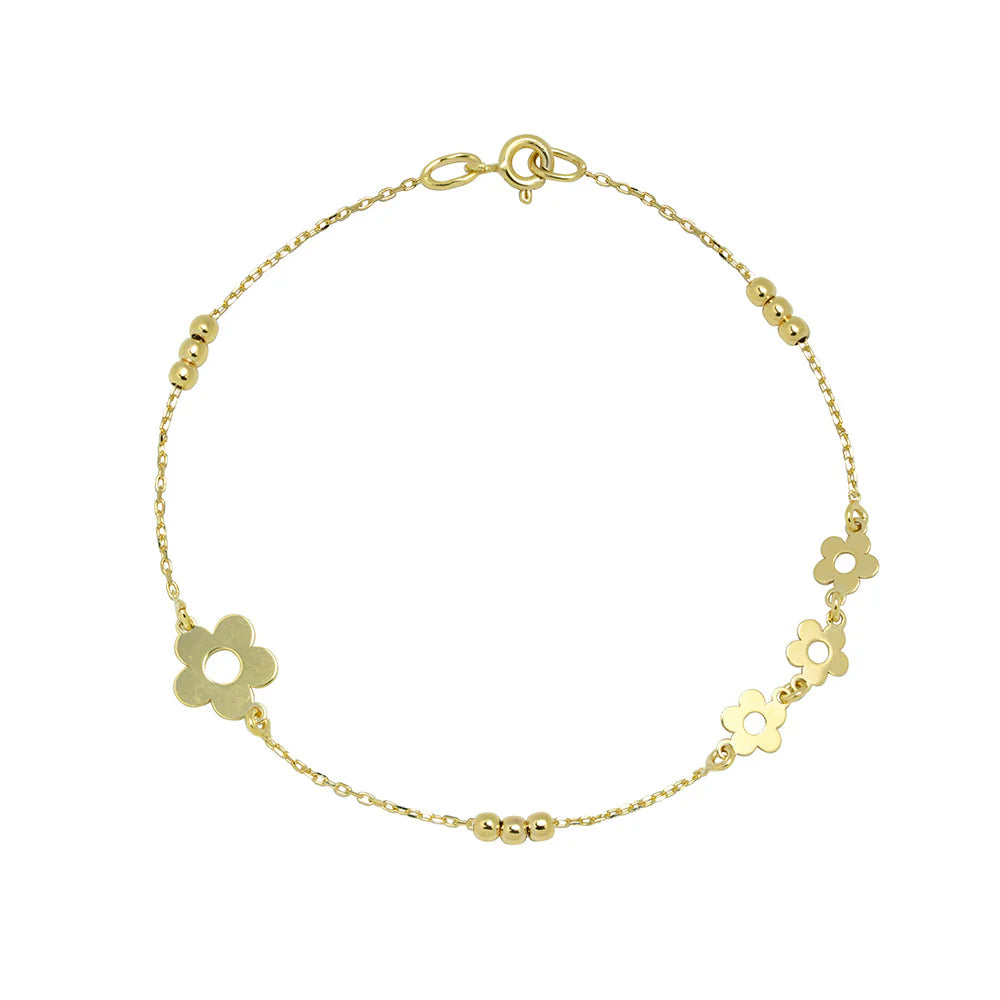 Pulsera Flores Oro