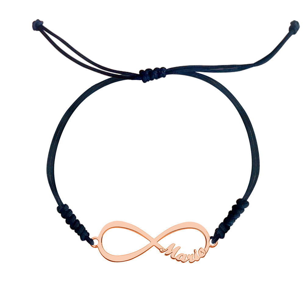 Pulsera Infinito de Oro con Nombre Grabado