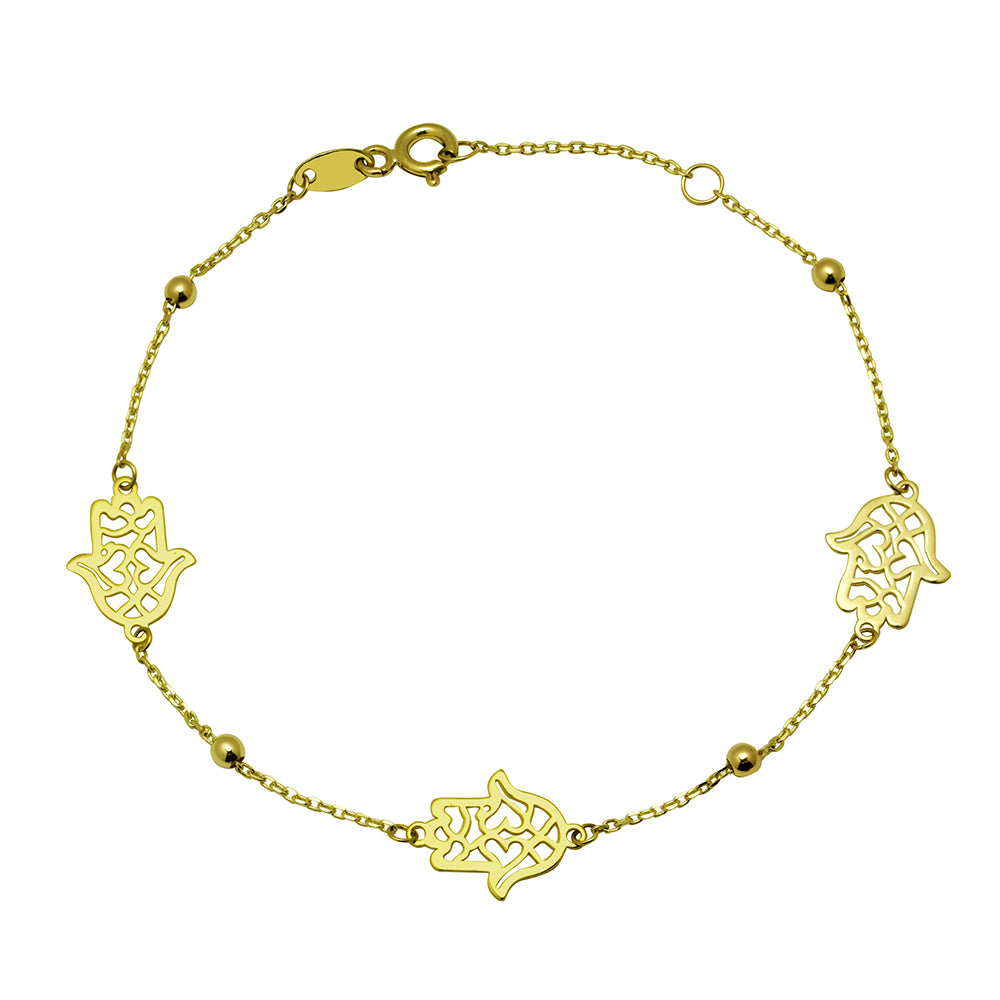 Pulsera Mano de Fátima de Oro 9K