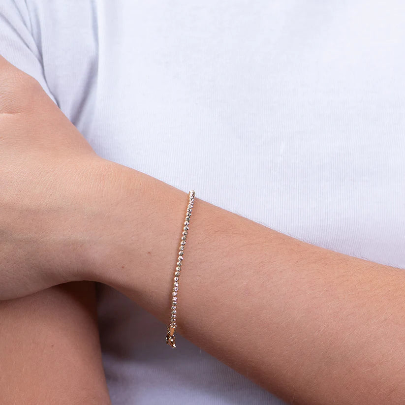 Pulsera de Bolas Diamantadas