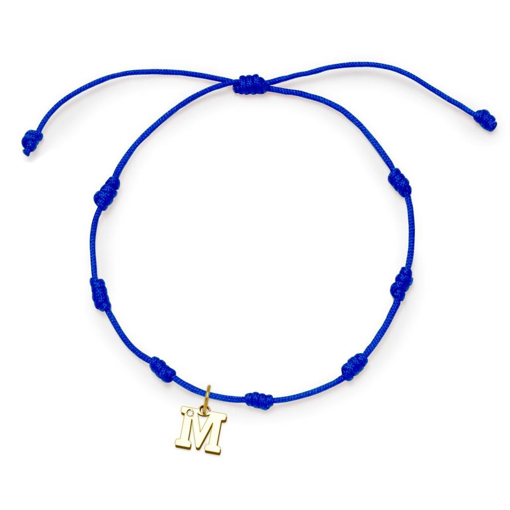 Pulsera 7 Nudos de Oro con Inicial Grabada