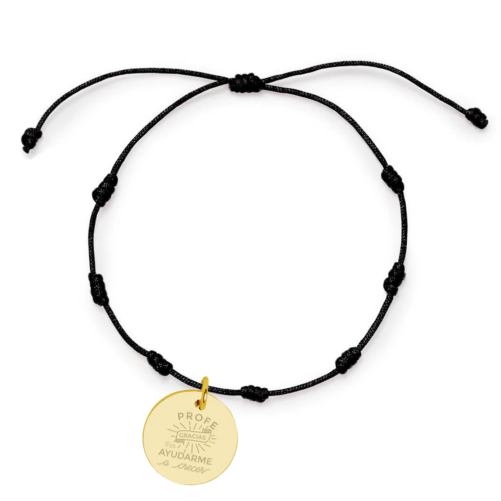 Pulsera Personalizable 7 nudos Negra