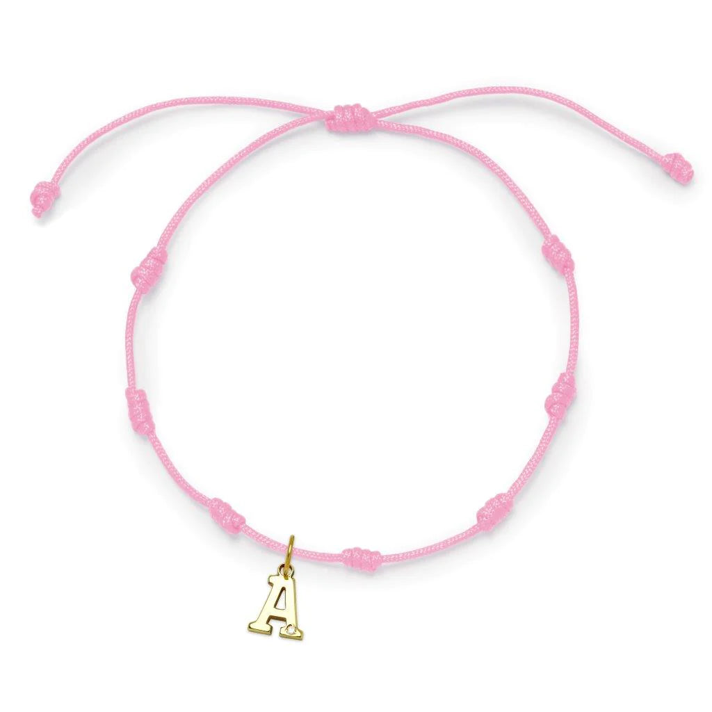 Pulsera 10 nudos con bolitas plata sin inicial a medida