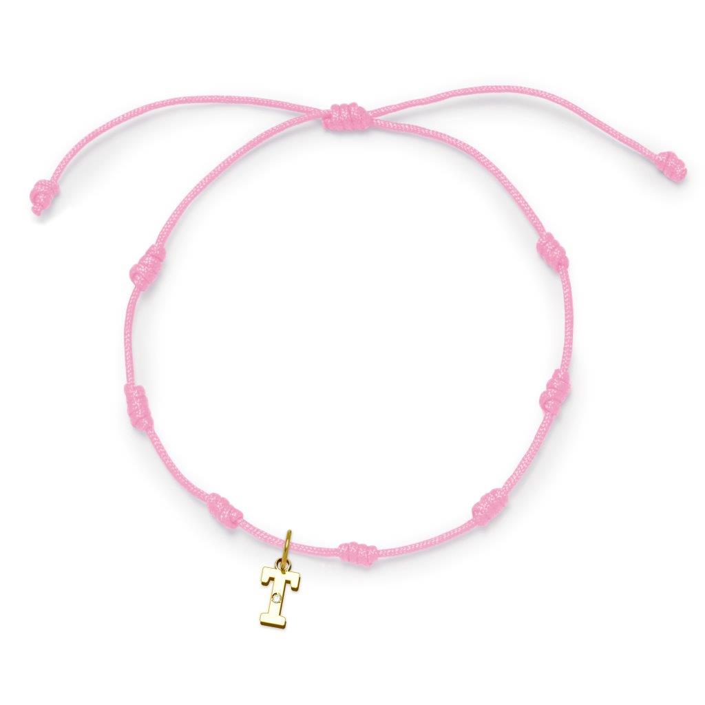 Pulsera 7 Nudos de Oro con Inicial Grabada