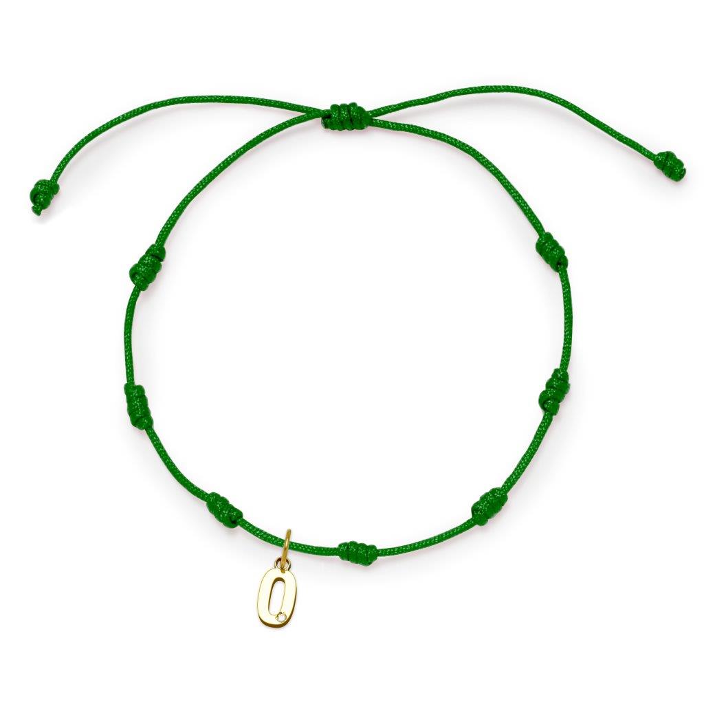 Pulsera 7 Nudos de Oro con Inicial Grabada