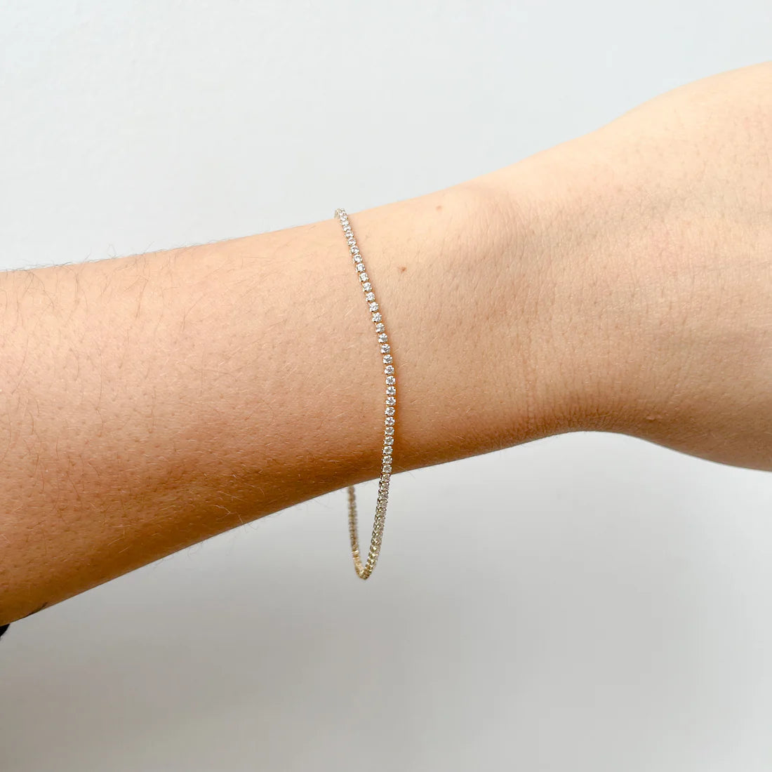 Pulsera Riviere de Oro 9K con Circonitas