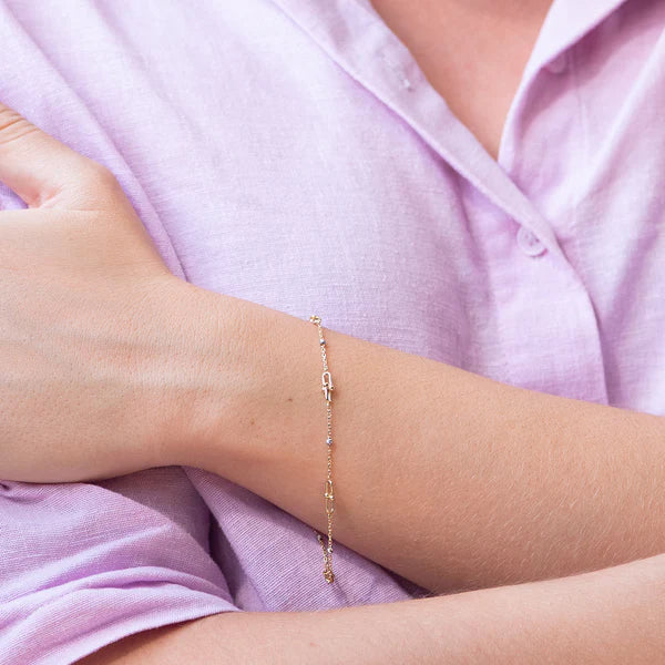 Pulsera Personalizable Eslabones Bicolor