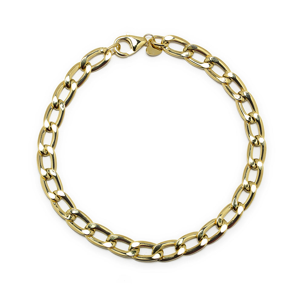 Pulsera Forzada de Oro 9K