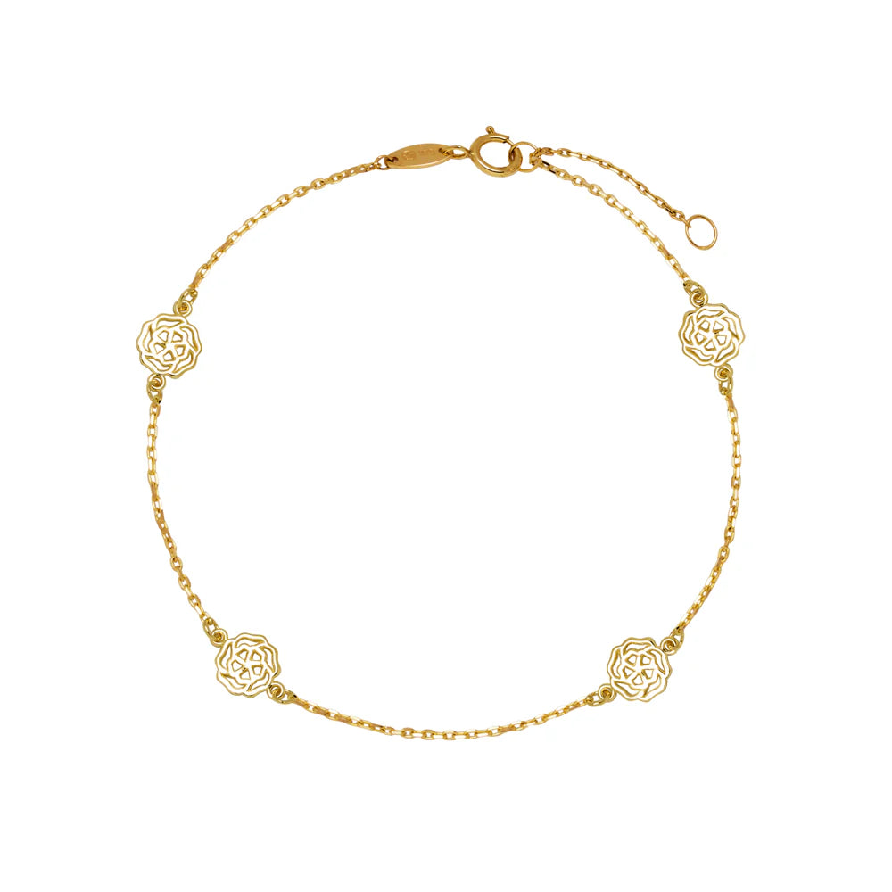 Pulsera Flores Oro