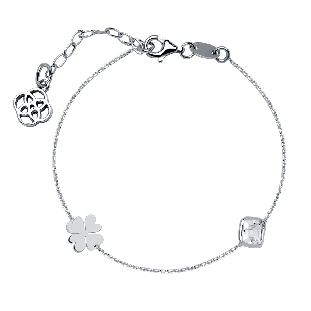 Pulsera Trébol con Circonita