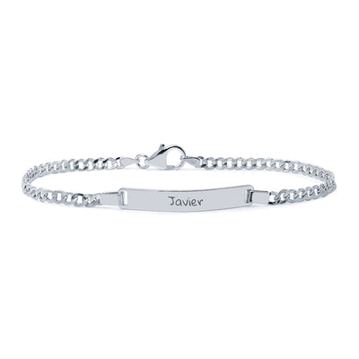 Pulsera Barbada de Plata 925 para Hombre Personalizada