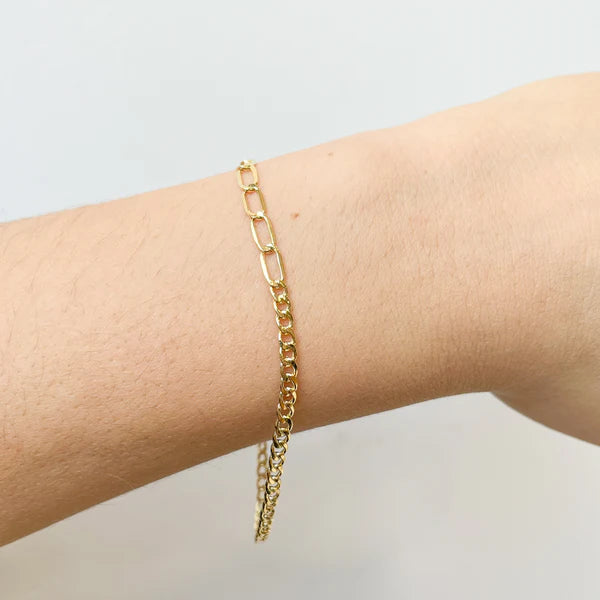 Pulsera Personalizable Cadenas Combinadas