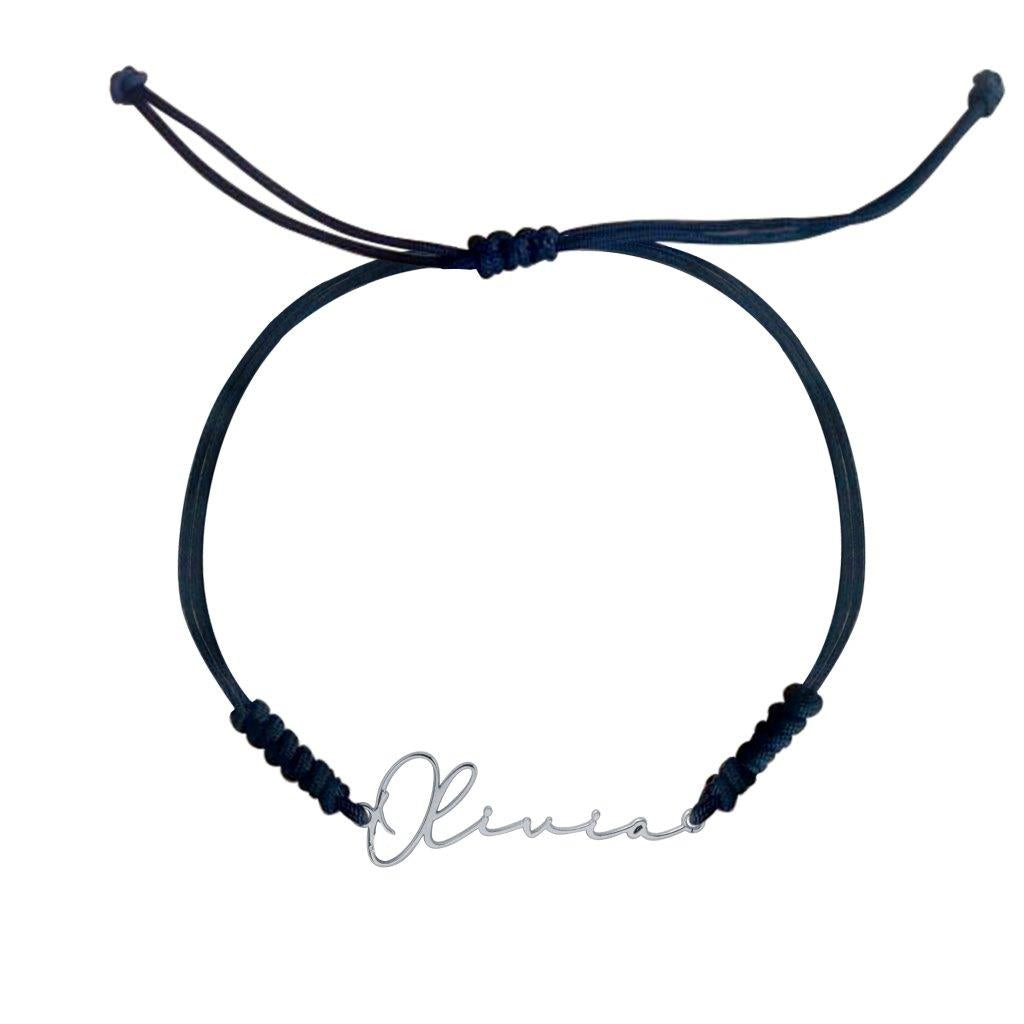 Pulsera Caligrafía de Oro con Nombre Grabado