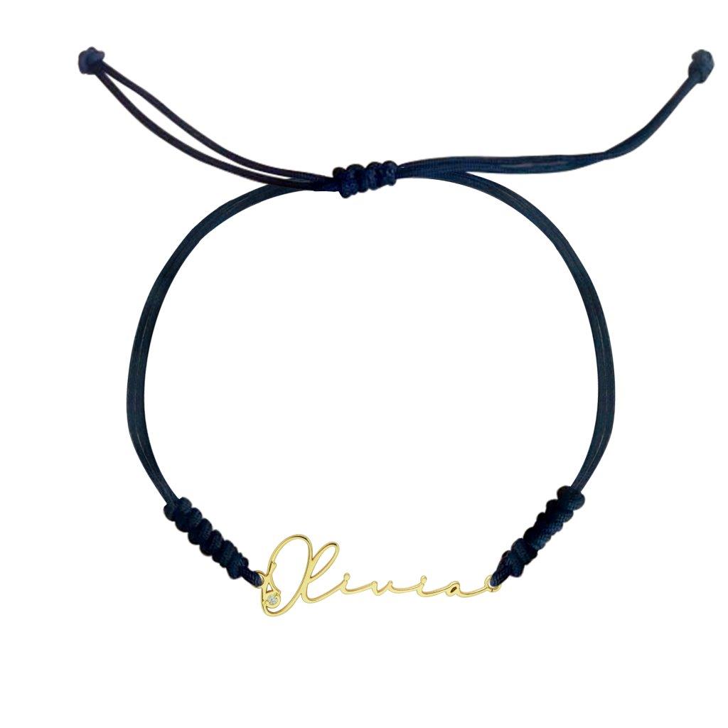 Pulsera Macramé de Plata 925 con Nombre Grabado