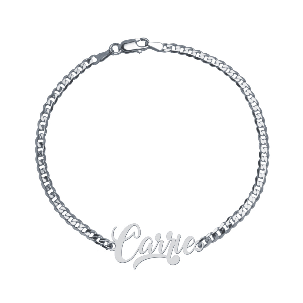 Pulsera con Nombre Estilo Carrie Barbada