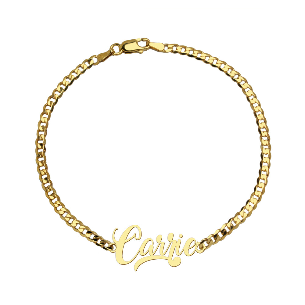 Pulsera con Nombre Estilo Carrie Barbada