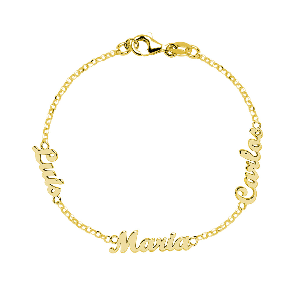 Pulsera de Plata 925 con Nombres Grabados