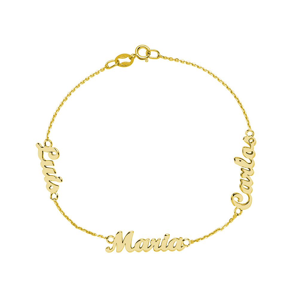 Pulsera de Oro con Nombres Grabados