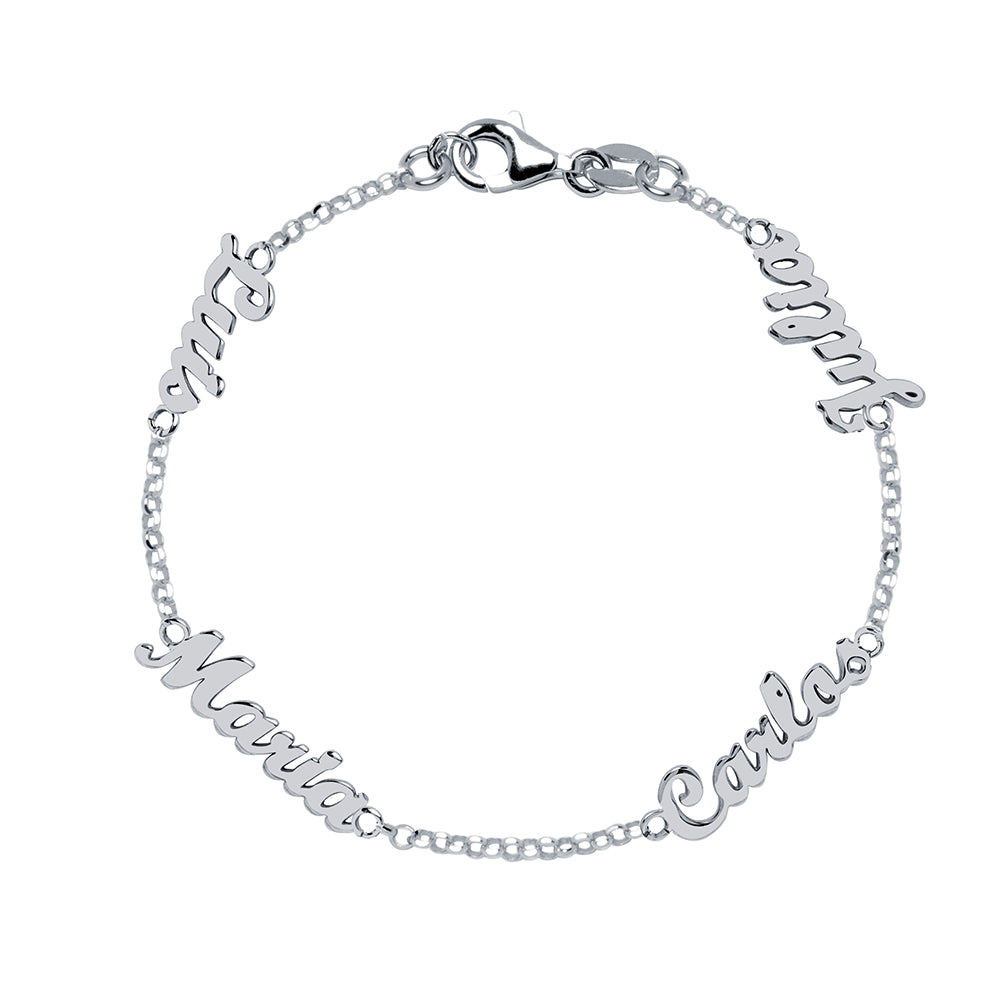 Pulsera de Plata 925 con Nombres Grabados