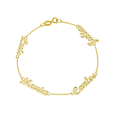 Pulsera de Oro 18K con Nombres Grabados