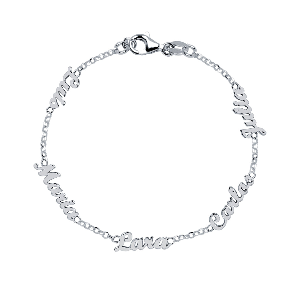 Pulsera de Plata 925 con Nombres Grabados
