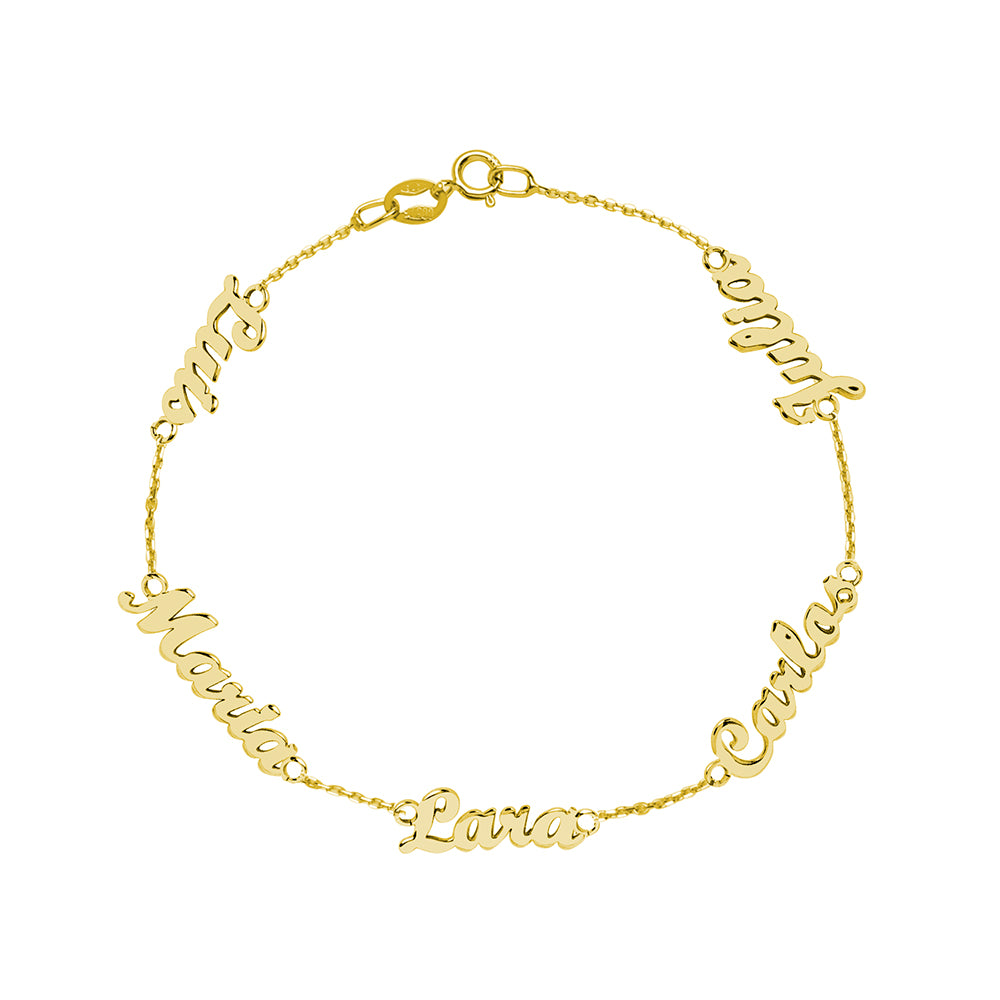 Pulsera de Oro con Nombres Grabados