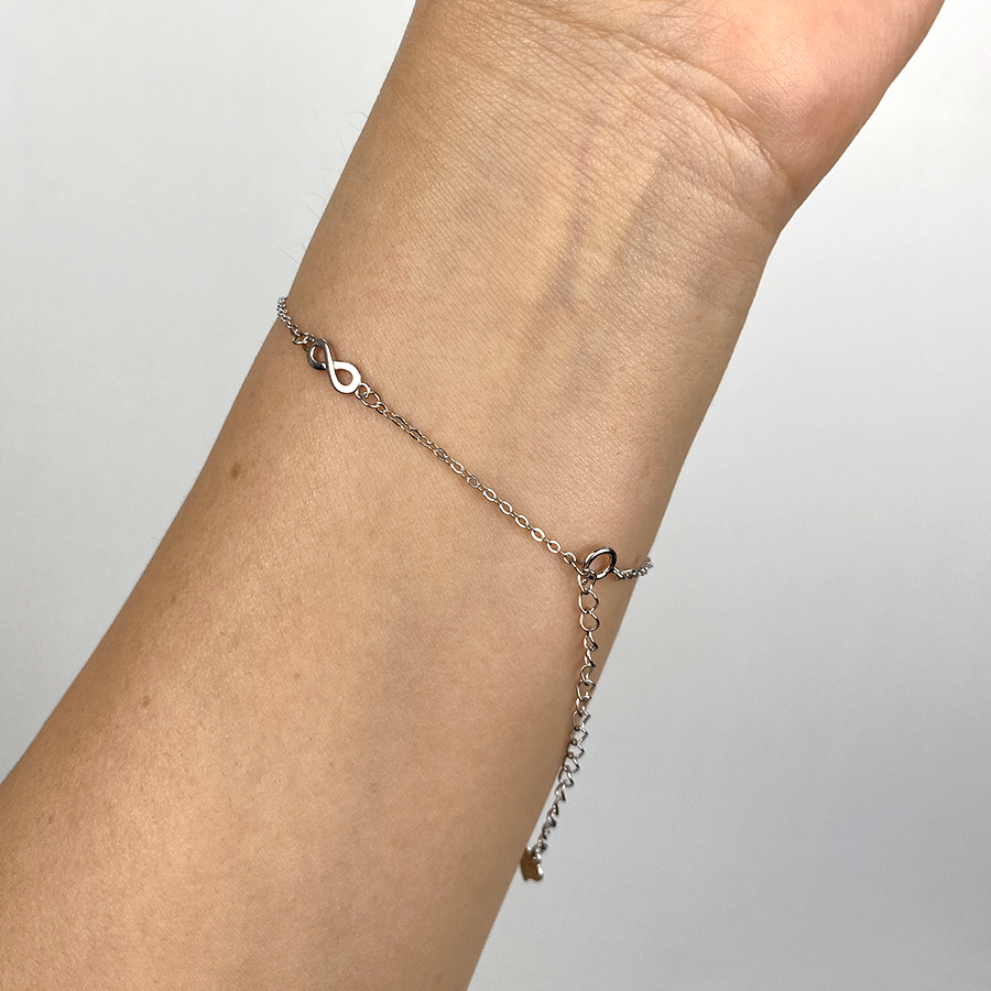 Pulsera 3 Infinity de Plata 925 con Circonitas