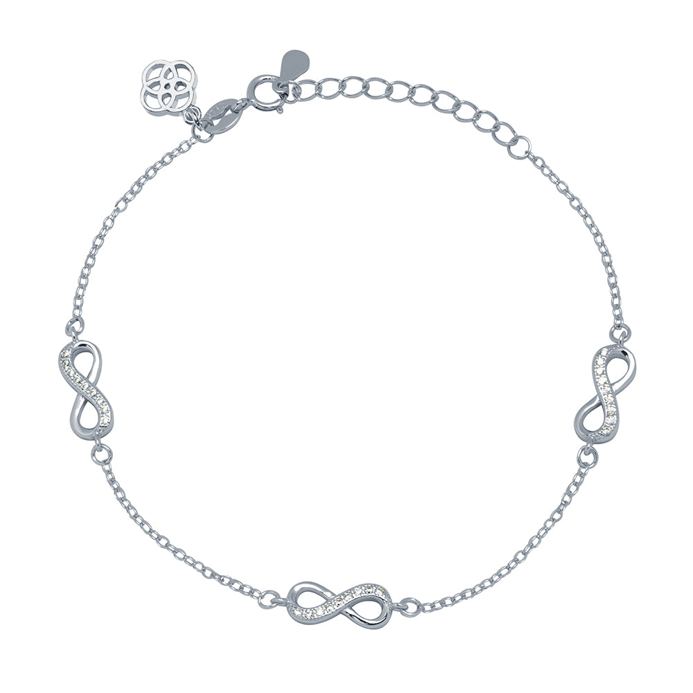 Pulsera 3 Infinitos Circonitas