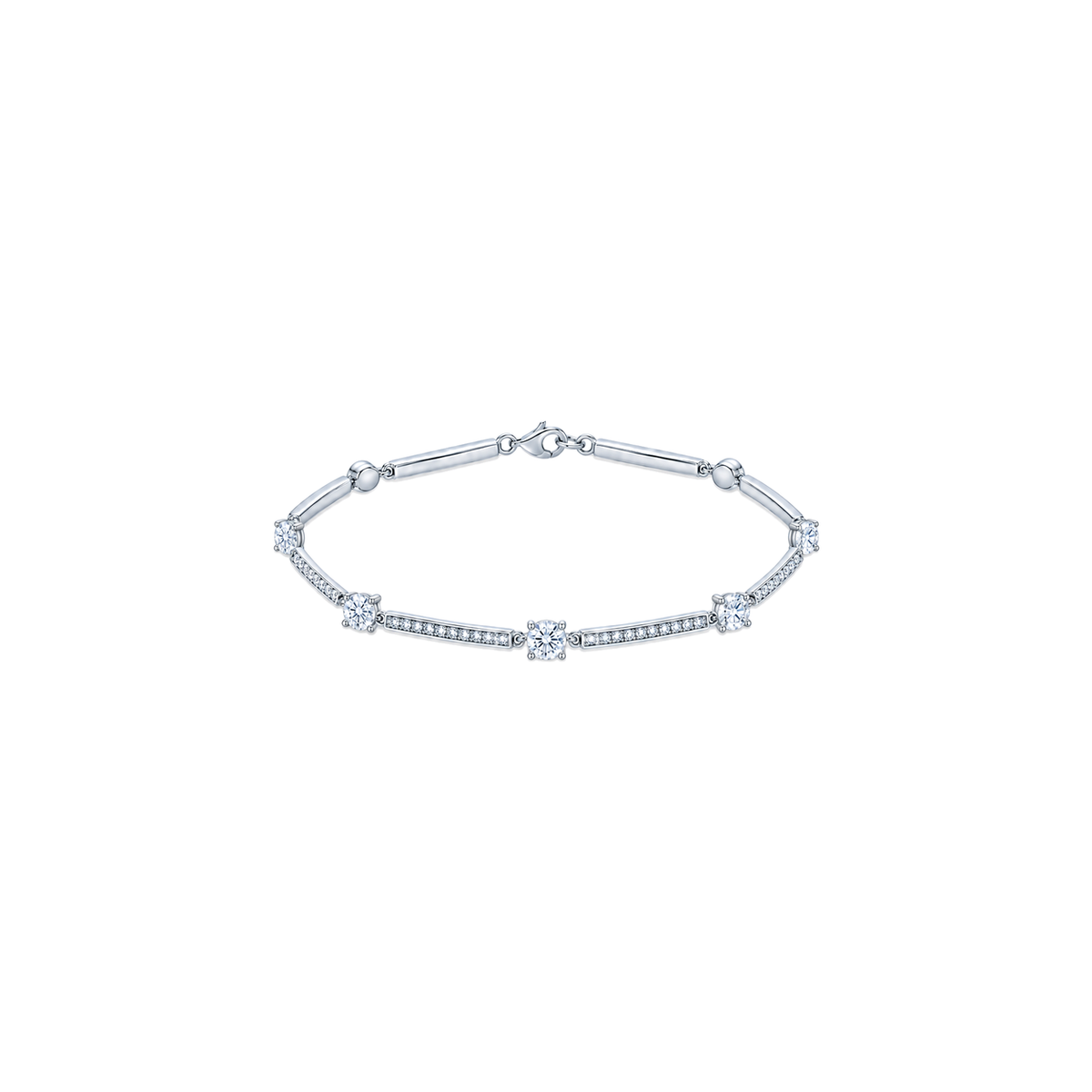 Pulsera de Plata 925 con Moissanita Redonda – foto de producto