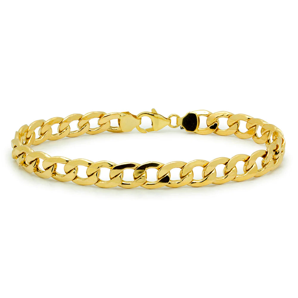 Pulsera Barbada de Oro 9K para Hombre