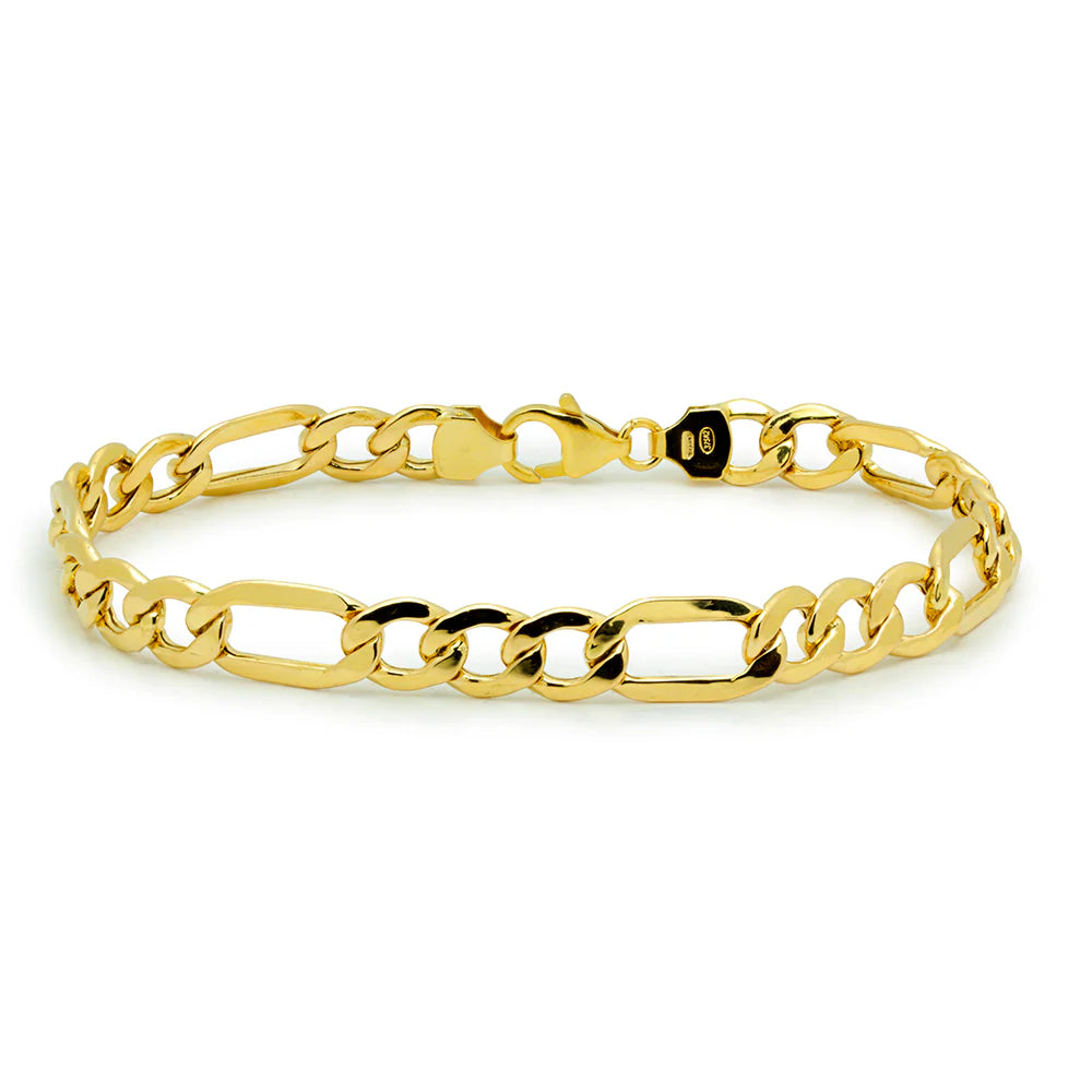 Pulsera Fígaro de Oro 9K para Hombre