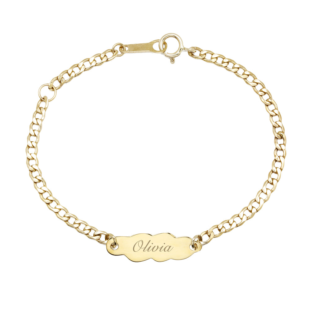 Pulsera de Oro 9K para Bebé Personalizada