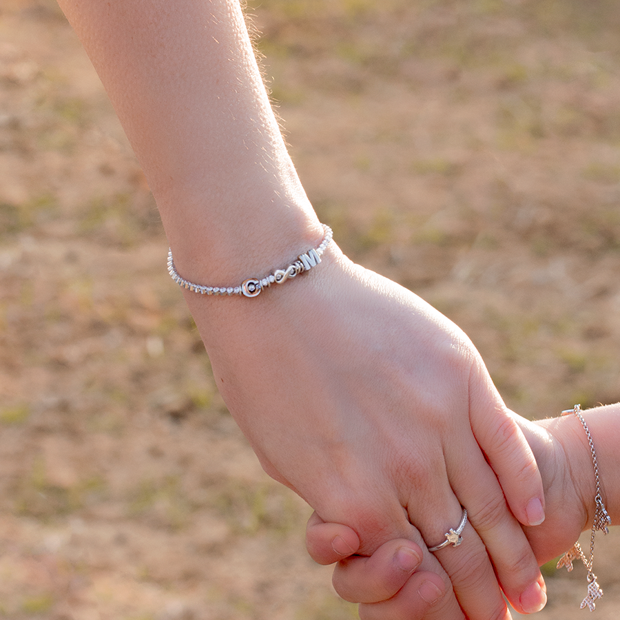 Charm Clip Love de Plata 925 con Inicial Grabada