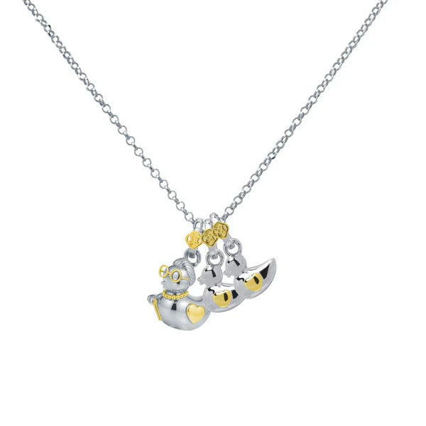 Collar Patitos Plata