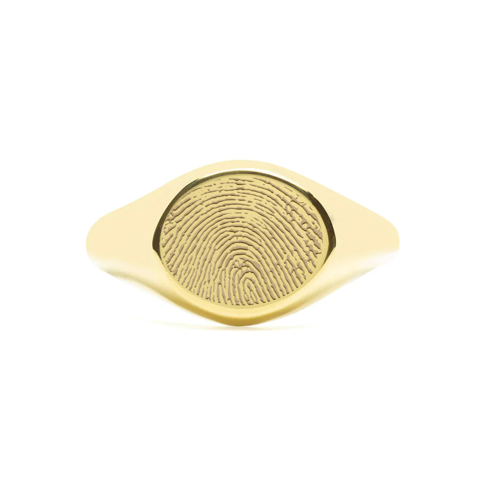 Sello Ajustable de Plata 925 con Huella Grabada