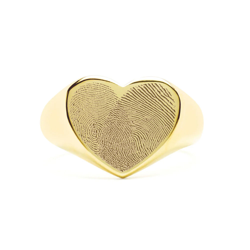 Sello Corazón Huella de Plata 925 Personalizado