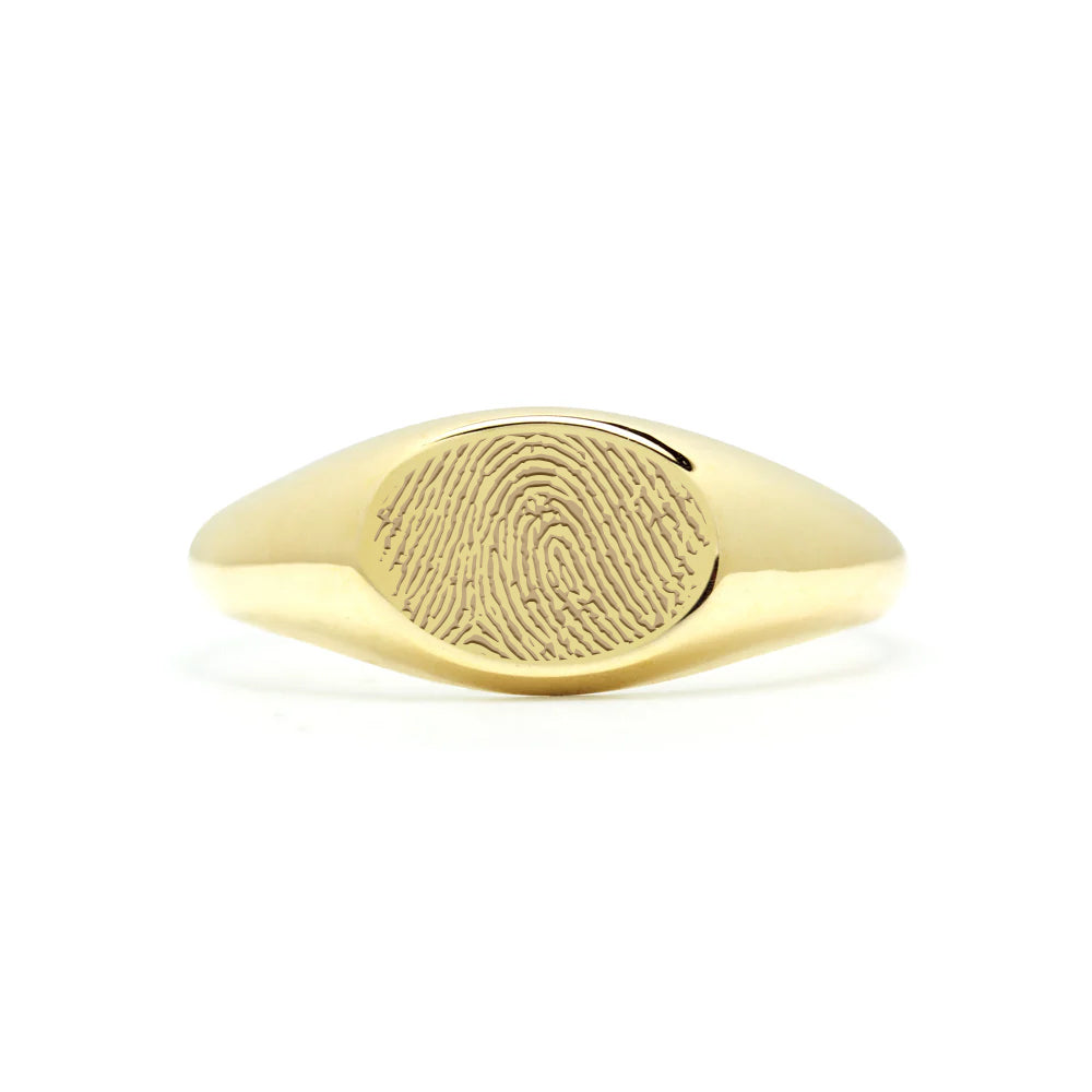 Anillo Sello Oval Huella