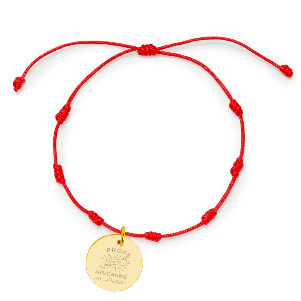 Pulsera Personalizable7 nudos Roja