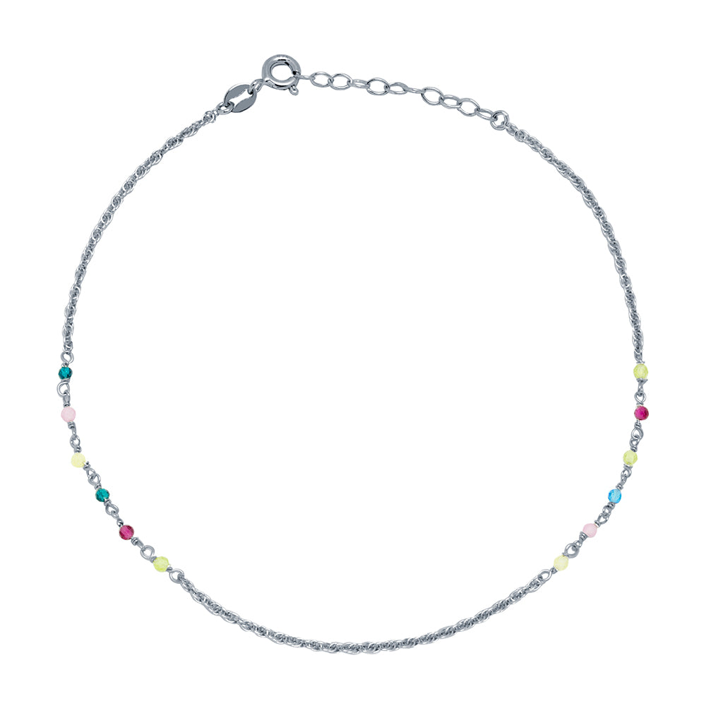 Tobillera Colors Summer Plata