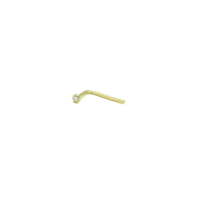 Piercing de Nariz de Oro 9K con Circonita en Garra
