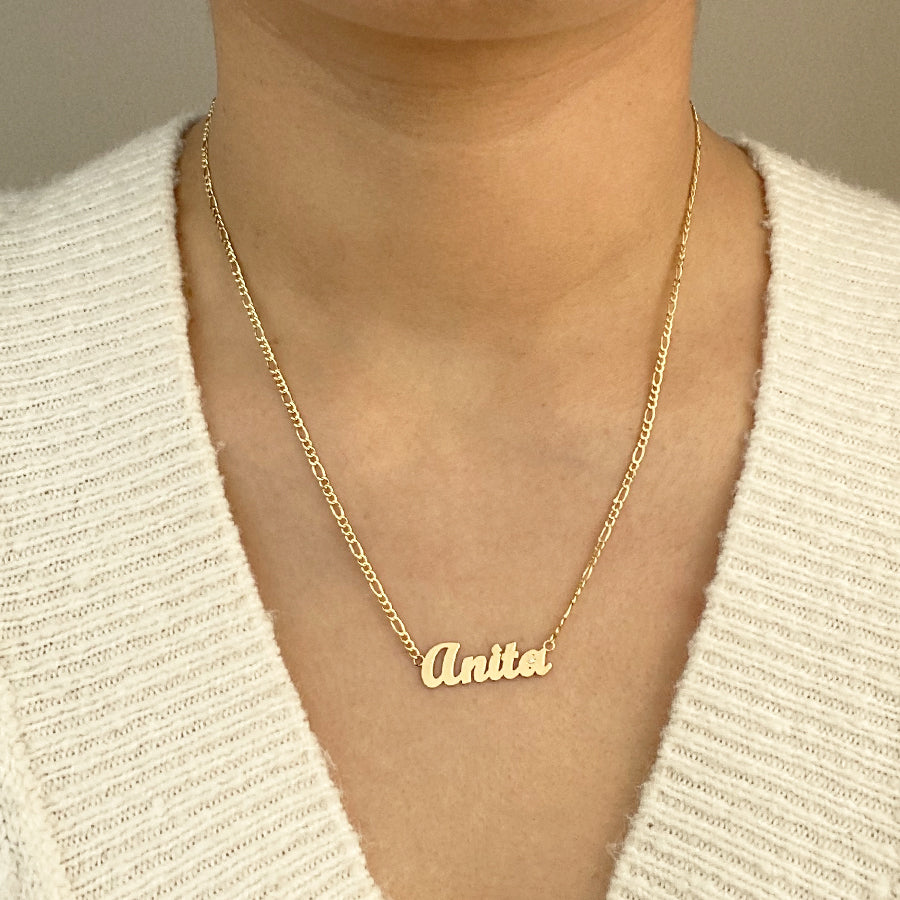 Collar Shine 3x1 de Oro 18K con Nombre Grabado