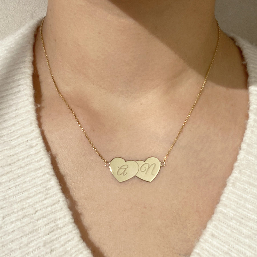 Collar Personalizable dos Corazones